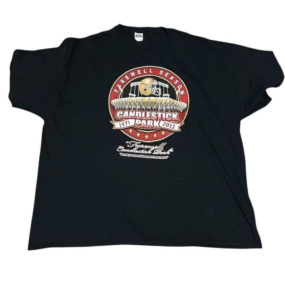 Candlestick Park Farewell Season Men's 4XL Black Graphic T-Shirt - Picture 1 of 8